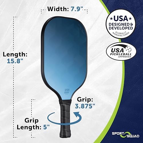 Pickleball Paddles Set of 2 and Single - Lightweight, Durable & High-Performance Playability - USA Team-Developed Racket