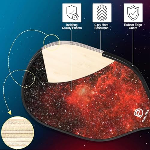 Dulce Dom Pickleball Paddles Set of 4 - USAPA Approved, Fiberglass/Carbon Fiber Pickleball Rackets, Perfect for Beginner