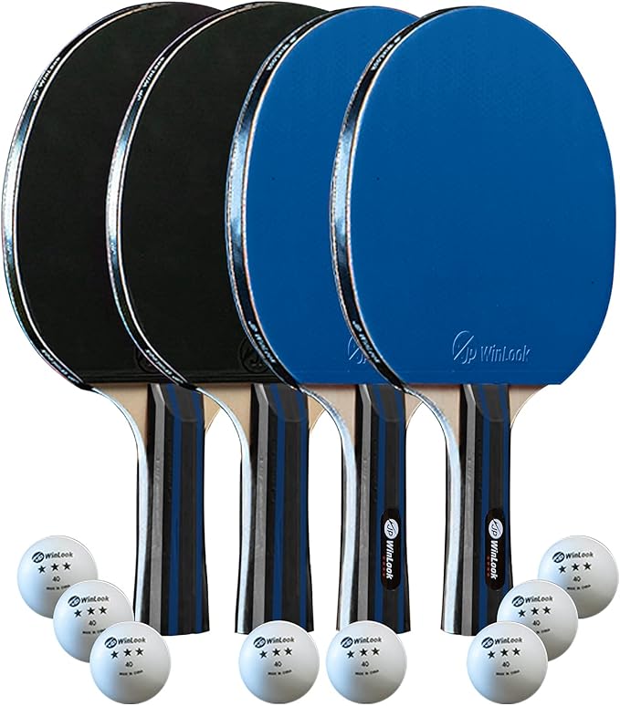 Ping Pong Paddles Sets - Portable Table Tennis Paddle Set with Ping Pong Paddles Professional Case & Ping Pong Balls