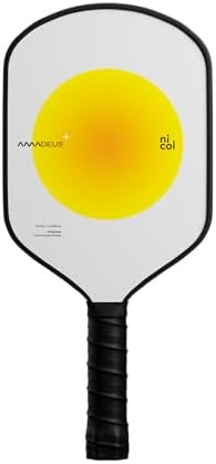 Nicol Amadeus 16MM Pickleball Paddle - Precision Carbon Fiber for More Spin & Control | Lightweight Racket | High-Perfor