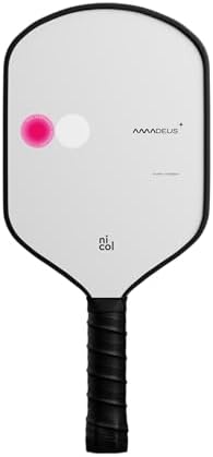 Nicol Amadeus 16MM Pickleball Paddle - Precision Carbon Fiber for More Spin & Control | Lightweight Racket | High-Perfor