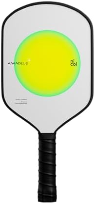 Nicol Amadeus 16MM Pickleball Paddle - Precision Carbon Fiber for More Spin & Control | Lightweight Racket | High-Perfor