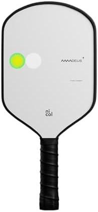 Nicol Amadeus 16MM Pickleball Paddle - Precision Carbon Fiber for More Spin & Control | Lightweight Racket | High-Perfor