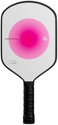 Nicol Amadeus 16MM Pickleball Paddle - Precision Carbon Fiber for More Spin & Control | Lightweight Racket | High-Perfor