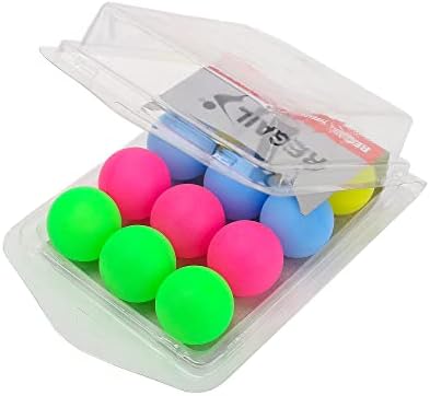 Ping Pong Balls 12PCS 4cm Plastic Colored for Party Decoration Learning Activities Sport Class Carnival Games