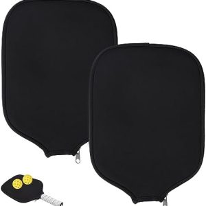 Pickleball Paddle Covers Neoprene Black 8.6 x 1|2inch USAPA Standard Elongated Paddles Fits Most Picks Black Color