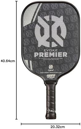 Onix Evoke Premier Professional Tournament Pickleball Paddle Composite Face Impact Paddle Shape for Elite Players in Tou