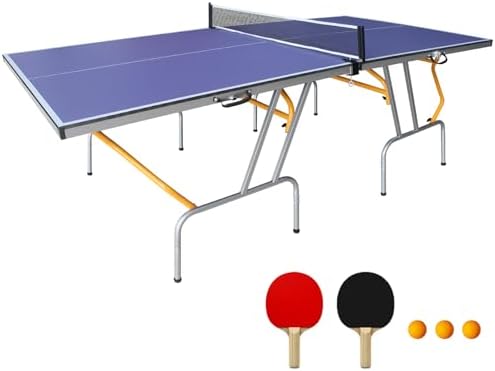 Professional Table Tennis Table, Foldable Ping Pong Game Set for Indoor, 8FT 9FT Single Player Playback Mode