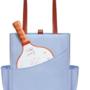 Luzz Pickleball Tote Bag for Women Fashion Sport Tote 2 Paddle Compartment Front and behind Pockets Pickleball Handbag T