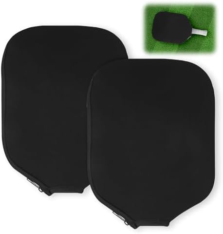 Pickleball Paddle Cover Universal Size Black Durable Neoprene Protection Pickleball Bag for Usapa Standard Users