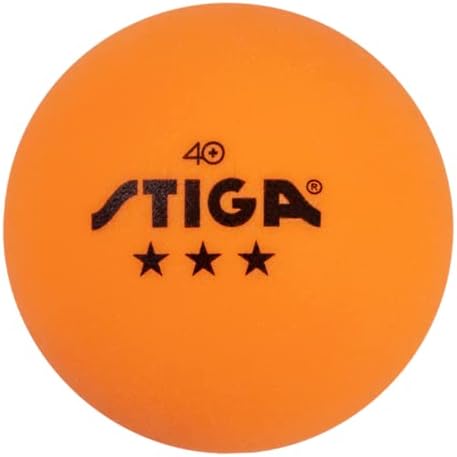 Stiga 3-Star Table Tennis Balls + Rubber Coated + High Durability + Amateur Players + Practice Sessions + 48 Pack + Best