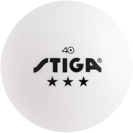 Stiga 3-Star Table Tennis Balls + Rubber Coated + High Durability + Amateur Players + Practice Sessions + 48 Pack + Best
