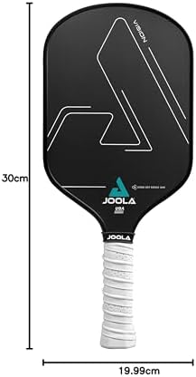 JOOLA Vision Textured Carbon Grip Pickleball Paddle for Maximum Spin and Control - Polypropylene Honeycomb Core 16mm JOO