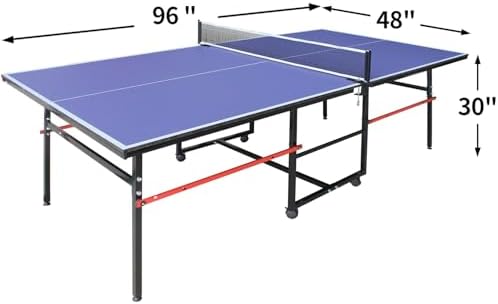 Professional Foldable Table Tennis Table for Indoor Play | 8FT 9FT Single Player Table Tennis Setup with Net and Posts