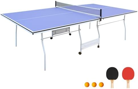 Table Tennis Table Foldable MDF Multi-Use, |5FT/6FT/9FT for Kid Teenager Adult