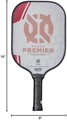 Onix Evoke Premier Professional Tournament Pickleball Paddle Composite Face Impact Paddle Shape for Elite Players in Tou
