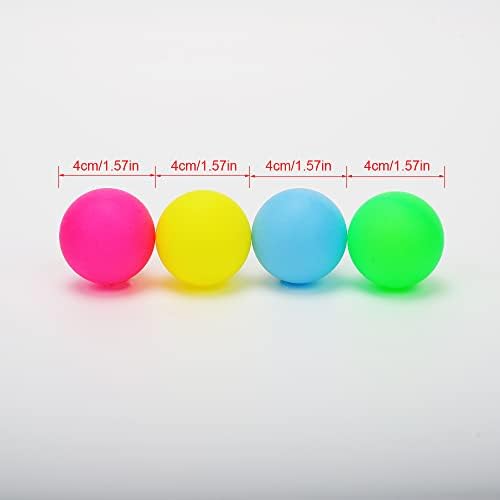Ping Pong Balls 12PCS 4cm Plastic Colored for Party Decoration Learning Activities Sport Class Carnival Games