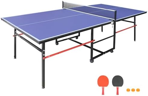 Professional Foldable Table Tennis Table for Indoor Play | 8FT 9FT Single Player Table Tennis Setup with Net and Posts