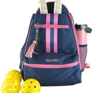 Teddi Large Capacity Pickleball Backpack Grn/Wh for Women - Durable 1000D Nylon, Stylish Paddle Bag Teddi Large Capaci