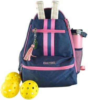 Teddi Large Capacity Pickleball Backpack Grn/Wh for Women - Durable 1000D Nylon, Stylish Paddle Bag Teddi Large Capaci