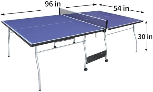 Professional Foldable Table Tennis Table for Indoor Play | 8FT 9FT Single Player Table Tennis Setup with Net and Posts