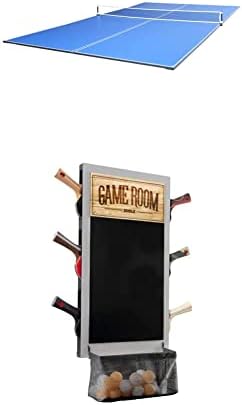 JOOLA Tetra 4 Piece Ping Pong Table Top for Pool Table + Game Room Organizer and Dart Scoreboard
