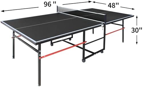 Professional Table Tennis Table, Foldable Ping Pong Game Set for Indoor, 8FT 9FT Single Player Playback Mode