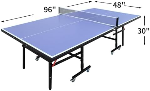 Professional Foldable Table Tennis Table for Indoor Play | 8FT 9FT Single Player Table Tennis Setup with Net and Posts