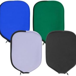 MYKUJA Pickleball Paddle Cover Neoprene Racket Sleeve Black, Blue, Green, Purplefits Paddles Racquets, Zippered Paddle C
