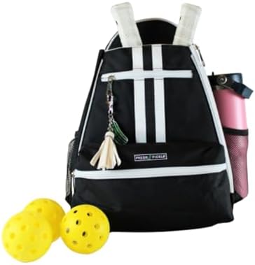 Teddi Large Capacity Pickleball Backpack Grn/Wh for Women - Durable 1000D Nylon, Stylish Paddle Bag Teddi Large Capaci