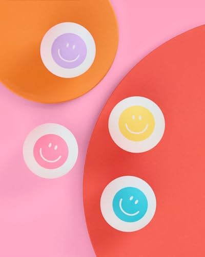 XO Fetti Ping Pong Smiley Balls - 4 pcs, 40mm | Fun Bachelorette Ping Pong Game, Happy Pastel Birthday Party Decorations