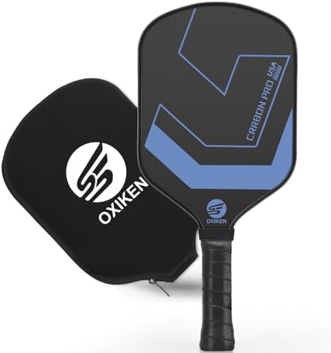 OXIKEN 10/13/16 mm Pickleball Paddles, T700 Carbon Fiber, High Grit & Spin, 5.5” Elongated Handle OXIKEN 10/13/16 mm Pi
