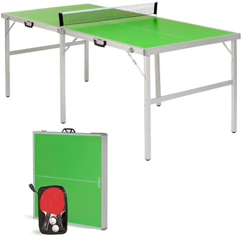 Stiga Space Saver Compact Ping Pong Table Separate Table Halves Regulation Height No Assembly Required