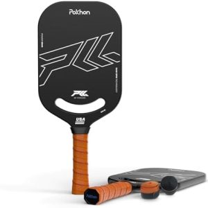 Professional Raw Carbon Fiber Pickleball Paddle for Power & Control, USAPA Approved T300 Pickleball Racket, Polymer Hone