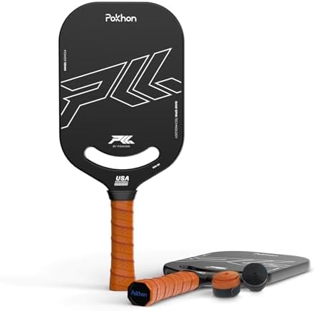 Professional Raw Carbon Fiber Pickleball Paddle for Power & Control, USAPA Approved T300 Pickleball Racket, Polymer Hone
