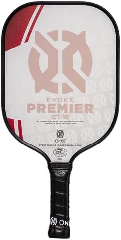 Onix Evoke Premier Professional Tournament Pickleball Paddle Composite Face Impact Paddle Shape for Elite Players in Tou