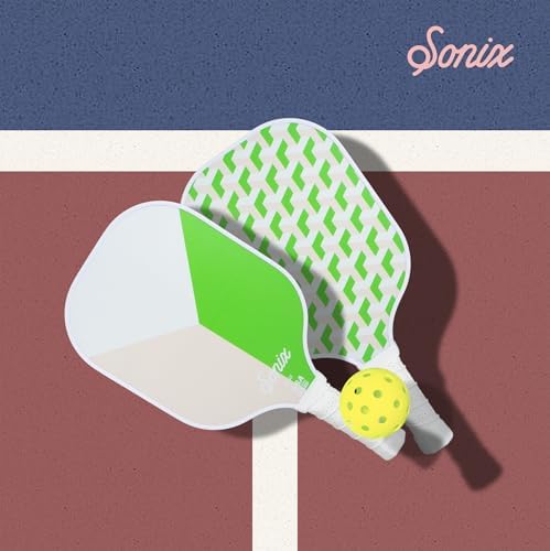 Sonix USAPA Approved Pickleball Paddles Set of 2 for Adults | Fiberglass Surface Pickleball Set with 2 Rackets, 4 Balls,