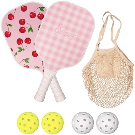 Sonix USAPA Approved Pickleball Paddles Set of 2 for Adults | Fiberglass Surface Pickleball Set with 2 Rackets, 4 Balls,
