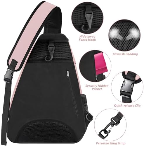 Ytonet Water Resistant Tennis Sling Backpack Crossbody for Men Women | Ytonet Men Women Pickleball Badminton Rackets Co
