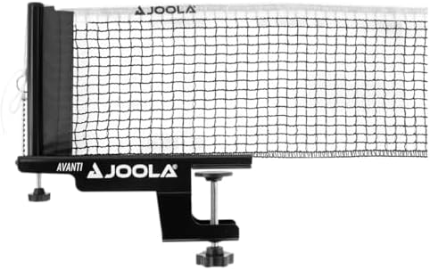 JOOLA Premium Avanti Table Tennis Net and Post Set - Portable and Easy Setup 72" Regulation Size Ping Pong Screw On Clam