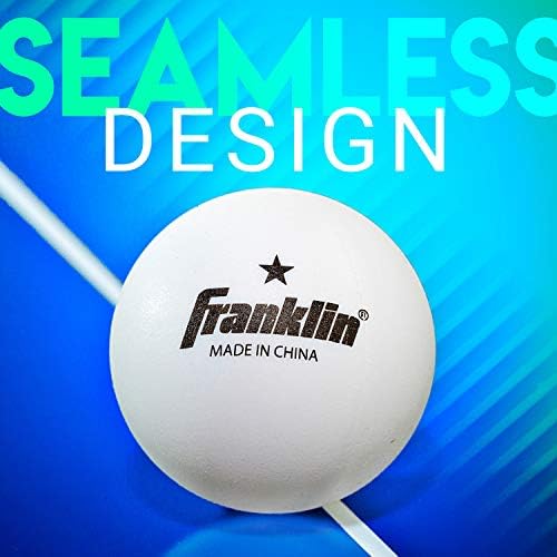 Franklin Sports Ping Pong Balls Official Size Weight White 40mm Table Tennis Durable High Performance 12 Count Pack of 1