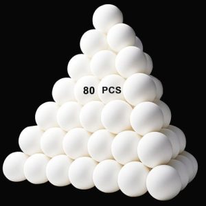 XIPEGPA 80 PCS White Table Tennis Balls Ping Pong Balls for Game Party Sports Activities Fun Games Handicrafts Pet Toy (