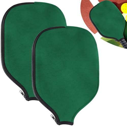 Durable Neoprene Pickleball Paddle Covers, 8.26 x 11.8 Inch Zippered Storage Bag for Pickleball Players