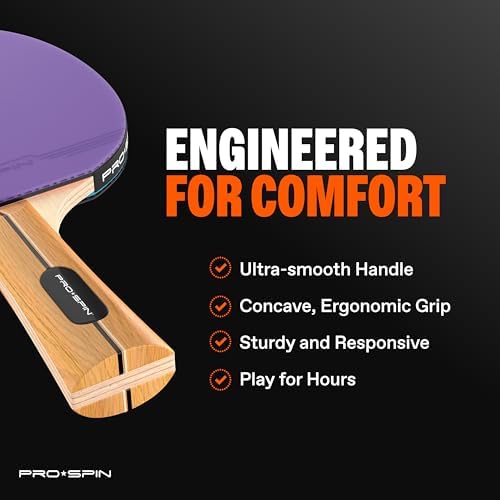 Professional Quality Ping Pong Paddle Set - High-Performance, Premium Rackets | 3-Star Balls | Compact Storage Case | In