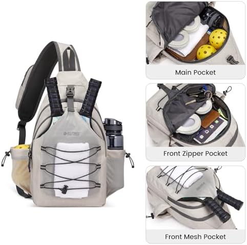 Pickleball Bag Crossbody Sling Bag Gifts for Men Women OEKO-TEX STANDARD 100 Pickleball Backpack