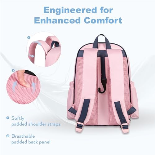 Quilted Pickleball Backpack Women Men Fits 2 to 4 Paddles WaterproofPocket Shoe Compartment