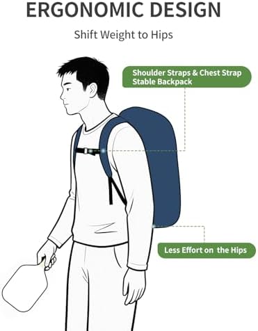 Pickleball Bag Sports Pickleball Backpack with Shoe Compartment Large Men Women Patent Pending
