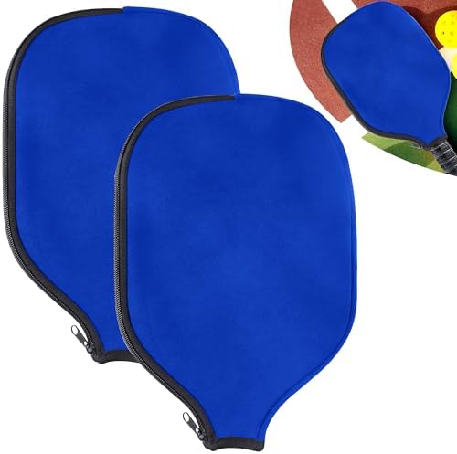 Durable Neoprene Pickleball Paddle Covers, 8.26 x 11.8 Inch Zippered Storage Bag for Pickleball Players