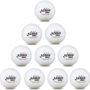 Double Happiness DHS 3-Star Table Tennis Balls for Professionals in Tournaments Perfect Sphere Perfect Spin and Excellen