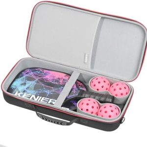 RLSOCO Hard Protective Case for Pickleball Paddles (Holds 2 Rackets and 4 Balls) Fits Selkirk Sport/JOOLA/Warping Point